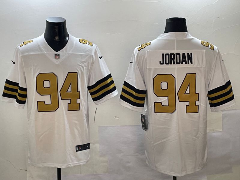 Men New Orleans Saints #94 Jordan White 2024 Nike Limited NFL Jersey style 1->new orleans saints->NFL Jersey